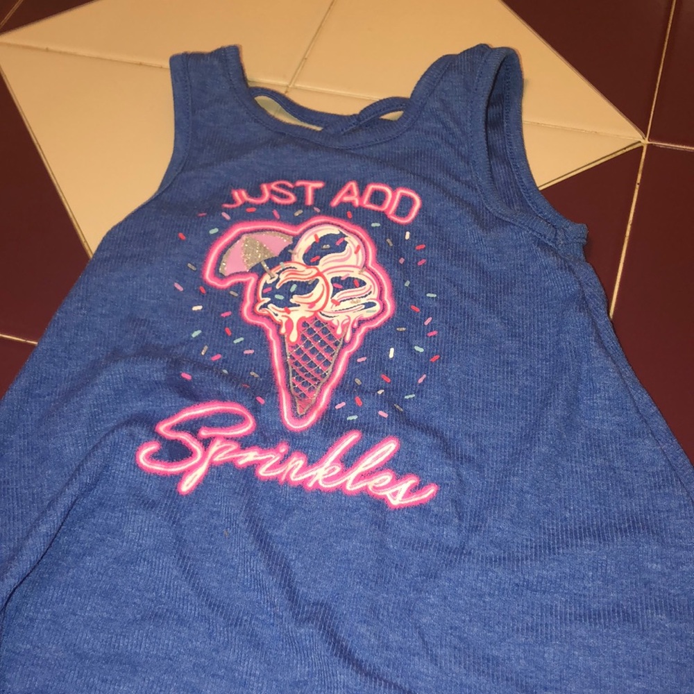 4/$35 Blue tank top. Size XS (4-5)